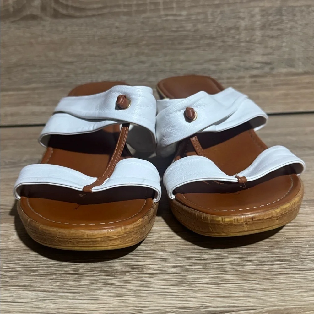 Italian Shoemakers Krissy white Wedge heels slip Sandals women’s size 9.5 shoes